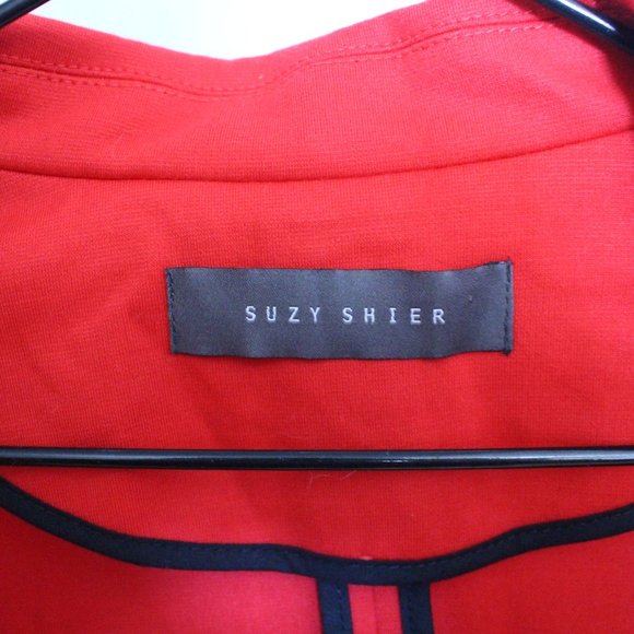 3/$20 - Red 3/4 Sleeve Blazer with Black Details - Picture 5 of 9